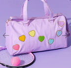 Custom Patch Lavender Duffle Bag