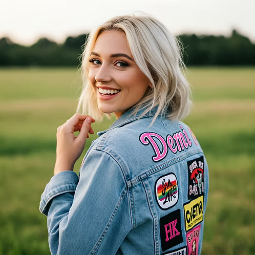 Custom Patch Light Blue Denim Jackets
