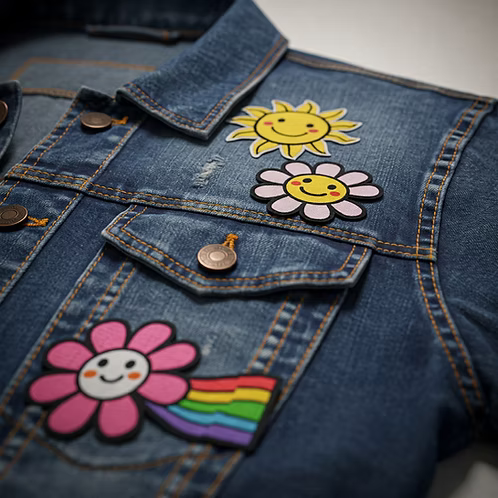 Custom Kids Patch Blue Denim Jackets