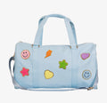 Custom Patch Baby Blue Duffle Bag