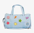 Custom Patch Baby Blue Duffle Bag