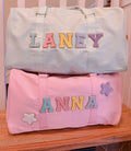 Custom Patch White Duffle Bag